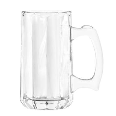 Imagem de Caneca de Vidro Canelada Para Chopp