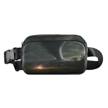 Imagem de CEBUGI Pochetes de caminhada para homens e mulheres, pochete preta resistente à água com cinto ajustável para treino, viagem, corrida