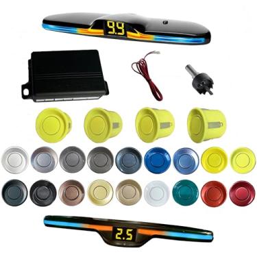 Imagem de SANDETOUN Kit de sensor de estacionamento kit de sensor de reserva sensor reverso para carro 18 opções de cores para sondas ajustável alarme volume profissional sensor de reversa para carro assistente