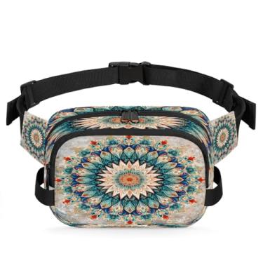 Imagem de Pochete azul retrô borboleta para mulheres e homens com alça ajustável bolsa de cinto bolsa transversal bolsa de peito bolsas de bumbum bolsa tiracolo, Cor 25