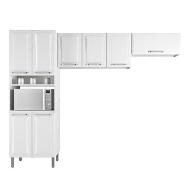 Imagem de Cozinha Completa Branca Em Aço 3 Peças Tarsila Com Espaço Para Forno