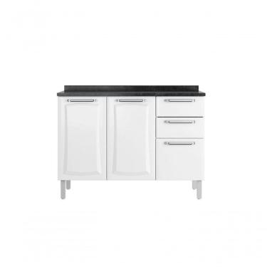 Imagem de Balcão Cozinhas Itatiaia Tarsila - 3 Portas E 2 Gavetas - Branco