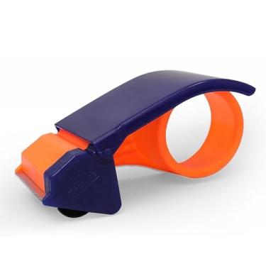 Imagem de Máquina de selagem de fita de 5 cm Embaladora de fita transparente para selagem de papelão dispensador de fita plástica com cortador logístico 112 (fita de 5 cm)