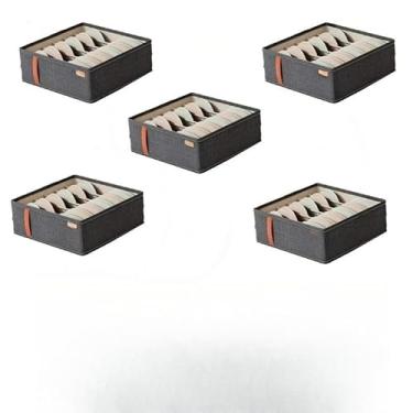 Imagem de Kit Caixa Colmeia Organizadora para Guarda-Roupa – Organizador de Gaveta para Roupas Íntimas, Meias e Sutiã(6 quadrados(5 peças))