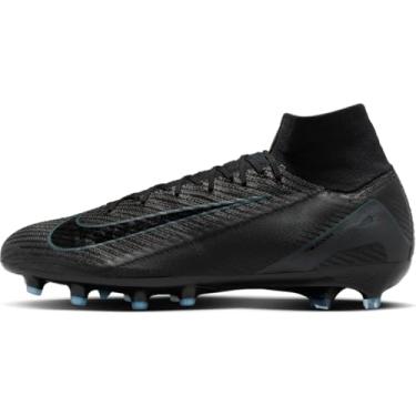 Imagem de Nike Chuteiras de futebol Mercurial Superfly 10 Elite AG-Pro de cano alto (FQ8339-002, preto/selva profunda/preto), Preto/Deep Jungle/Preto, 38