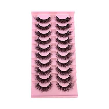 Imagem de Cílios Postiços Dramáticos Naturais 5D De Longa Duração 10 Pares Exten