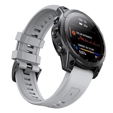 Imagem de VEVEL Pulseira esportiva de silicone de 22 de 26 mm para Garmin Fenix 6X 6 Pro 7X 7 5X 5 3 3HR 935 Descent G1 Pulseira masculina de liberação rápida (C, ajuste rápido de 26 mm)