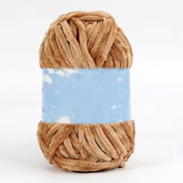 Imagem de Fio de Chenille Macio para Crochê Tricô Super Grosso Arteiro DIY Amigurumi Projetos Tecelagem Quente Confortável Poliéster Premium
