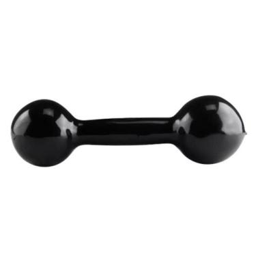 Imagem de Halter Peso Academia Musculação Emborrachado Preto Alux 5kg