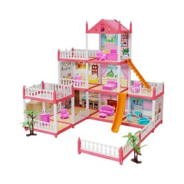 Imagem de Conjunto De Casa De Bonecas 3D DIY Castelo De Princesa Dos Sonhos Para