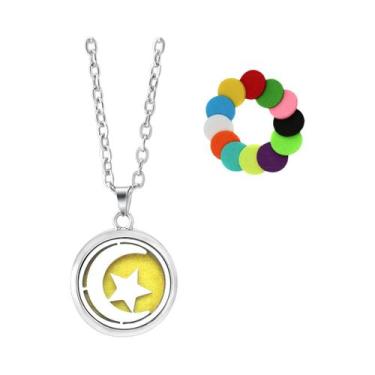 Imagem de Colar Difusor De Óleo Essencial Em Aço Inoxidável Para Mulheres, Joia 