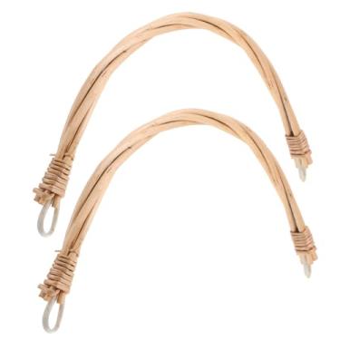 Imagem de Outanaya 2 peças de alças de cesta de vime, aderência confortável, acessórios de substituição ergonômicos para cestas de piquenique, instalação rápida para uso ao ar livre