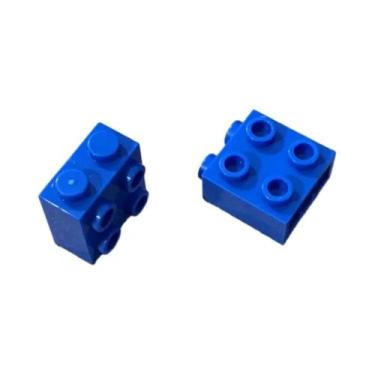 Imagem de 20 Peças De Blocos De Montar 1x2x1 2/3 Modificados Com Espinhos Em Um 