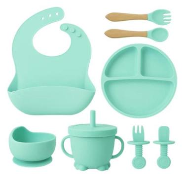 Imagem de Kit Alimentação Bebê Orion 8 peças Seguro e Antivazamento - Star Ecomm