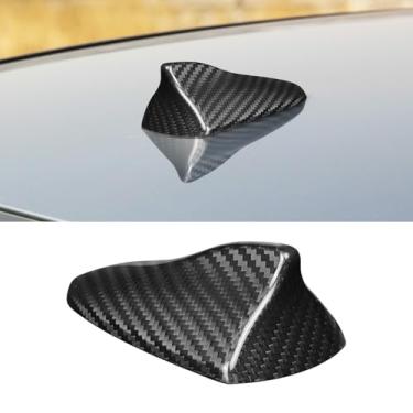 Imagem de BLAKAYA Compatível com Infiniti G37 Q50 Q60 Q70 Q70L Capa de antena com acabamento de barbatana de tubarão Antenas automotivas de fibra de carbono real (preto)