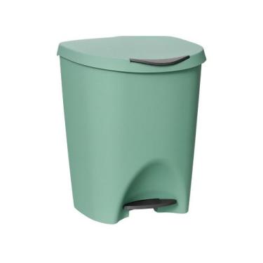 Imagem de Lixeira Pedal Resistente 7,5 Litros Usual para Cozinha ou Banheiro, VE