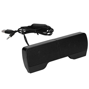 Imagem de AYNEFY Alto-falantes para Laptop, Barra de Som Com Fio Alimentada por USB, Experiência de áudio Profissional, Design de Encaixe para Monitores, Notebooks e TVs, ótimo para Casa ou Escritório