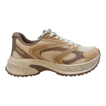 Imagem de Tenis Feminino Kolosh Casual Superleve Multi Cor Ultraconforto Retrô C4261 Bege-Feminino