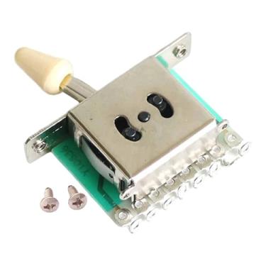 Imagem de TTETTZ Chave seletora de captadores para guitarra com botão de ajuste - Acessório para instrumento musical - Peça para guitarra elétrica - Seletor de, Amarelo 3 Vias