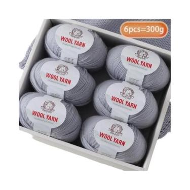 Imagem de Fio De Lã De Alpaca Médio-Fino 300g 90% Lã 10% Poliéster Para Tricô De