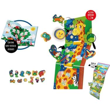 Imagem de Jogo Ache E Encaixe - Régua Dos Bichos - Madeira - Brincadeira De Criança