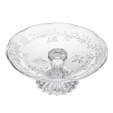 Imagem de Prato Para Bolo 27 Cm De Cristal Com Pé New Butterfly Lyor