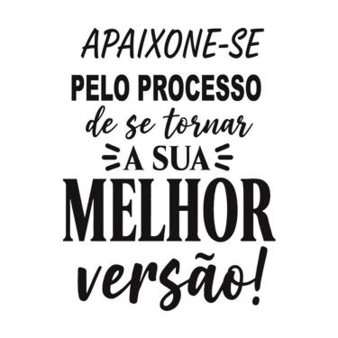 Imagem de Adesivo Parede Motivacional Apaixone-se Pelo Processo 45x60cm Cor Preto