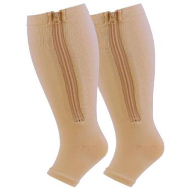 Imagem de Meias de Compressão Plus Size com Zíper Varizes e Trombose Tamanho:5XL