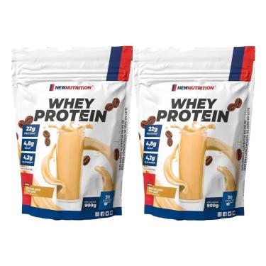 Imagem de Kit 2X Whey Protein - 900g Refil Doce de Leite Com Cafe - NewNutrition-Masculino