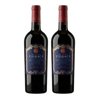 Imagem de Kit 2 Vinhos Codici Masserie Negroamaro Tinto Itália 750ml