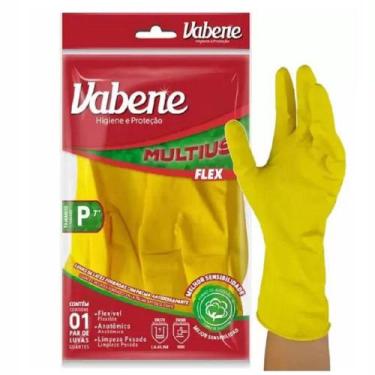 Imagem de Luva Latex Antiderrapante Multiuso P Amarela 1724 - VABENE