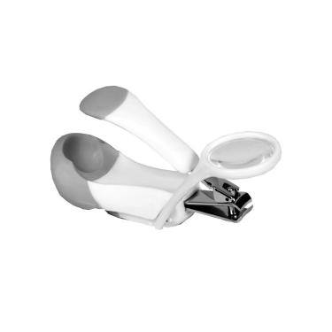 Imagem de Cortador De Unhas Infantil Clingo Com Lupa Cinza - Preciso Para Bebês