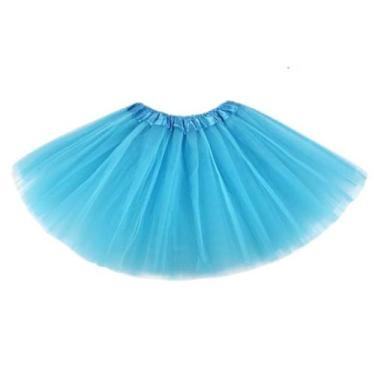 Imagem de Saia de Tule Infantil Ballet Carnaval Festa Junina 30 Cm - Tutu, Azul