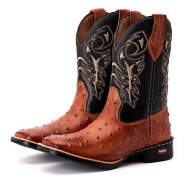 Imagem de Bota Texana Rodeio Country Bico Quadrado Western 36 Ao 44 - Campero, L