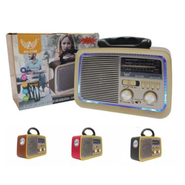 Imagem de Caixa De Som Rádio Retrô 5w Com Bluetooth