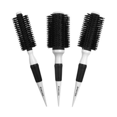 Imagem de Kit 3 Escovas Térmicas Marco Boni Profissional Cerâmica