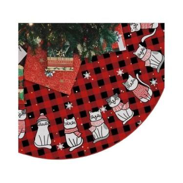 Imagem de Saia Para Árvore De Natal Gato Preto Para Amantes De Animais De Estima