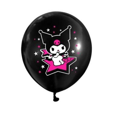 Imagem de Conjunto De Balões Kuromi Melody 12/6pcs Decorações De Festa De Aniver