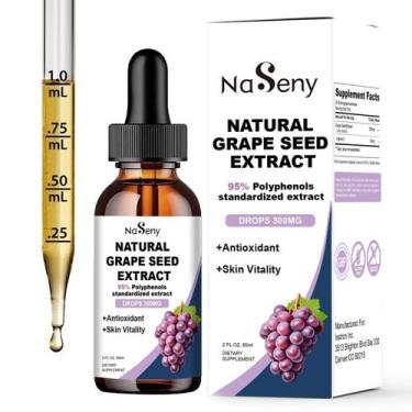 Imagem de Suplemento de extrato natural de semente de uva Naseny 300 mg com vita