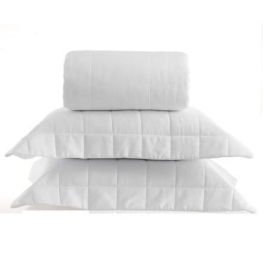 Imagem de Colcha Matelada 300 Fios Algodão Branca Square Kacyumara - Casa K