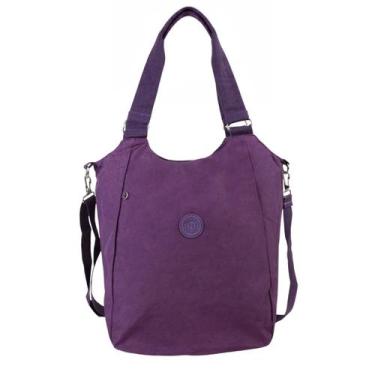 Imagem de Bolsa Feminina Grande Multifuncional com Alça Forte - NoBrand, Roxo