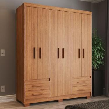 Imagem de Guarda Roupa Casal 6 Portas 4 Gavetas Primacy - Batrol Móveis