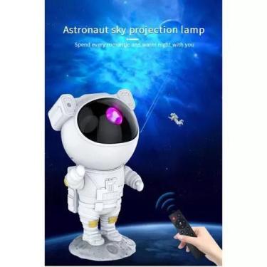 Imagem de Robo Astronauta Luminaria Led Projetor Galaxia Nebulosa Ceu Estrelado 