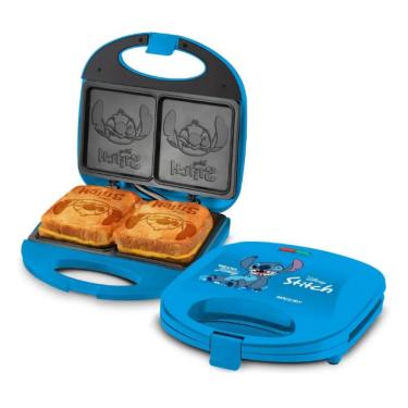 Imagem de Sanduicheira Mallory Stitch Placas Desenhadas Azul 750W 127V