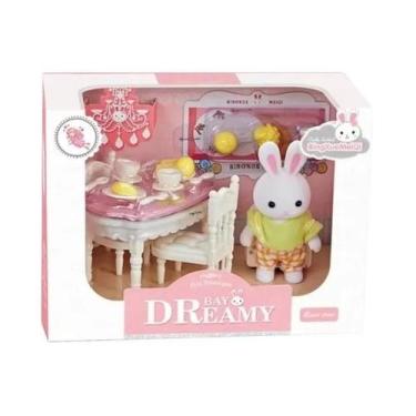 Imagem de Conjunto De Móveis Para Mini Casa De Bonecas Família Coelho, Acessório