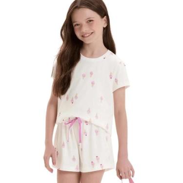 Imagem de Shortdoll Infantil Manga Algodão Cor Com Amor - 2050118 COR, Perola, 1