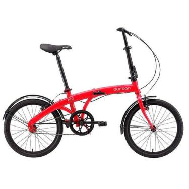 Imagem de Bicicleta dobrável aro 20 com quadro de aço - ECO (Vermelho) - Durban,