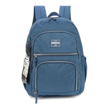 Imagem de Mochila Escolar Notebook Crinkle Tactel Up4You - Azul - Luxcel