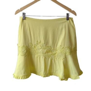 Imagem de Saia curta rodada - Menfis Moda e acessórios, Amarelo, M