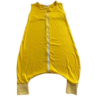 Imagem de Saco Saquinho de Dormir Bebê Com Pé Sleep Bag Malha Verão Amarelo Tam.